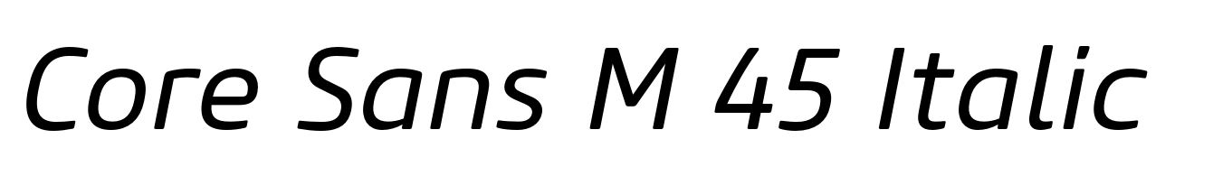 Core Sans M 45 Italic